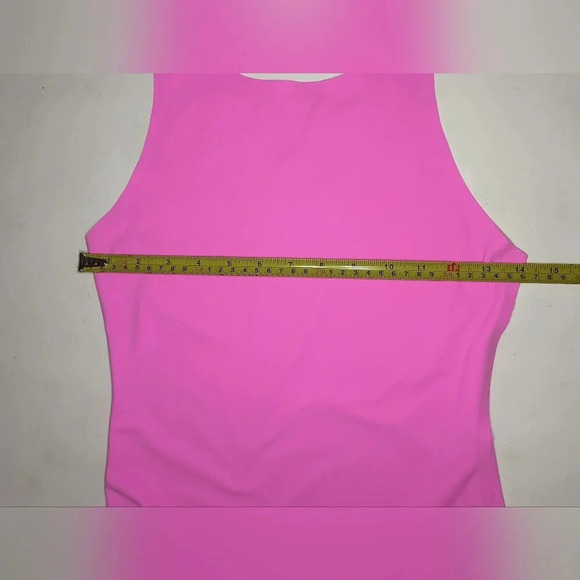 Smoothez by Aerie Hot Pink Barbie Core Racerback Thong Bodysuit, M - Picture 4 of 6